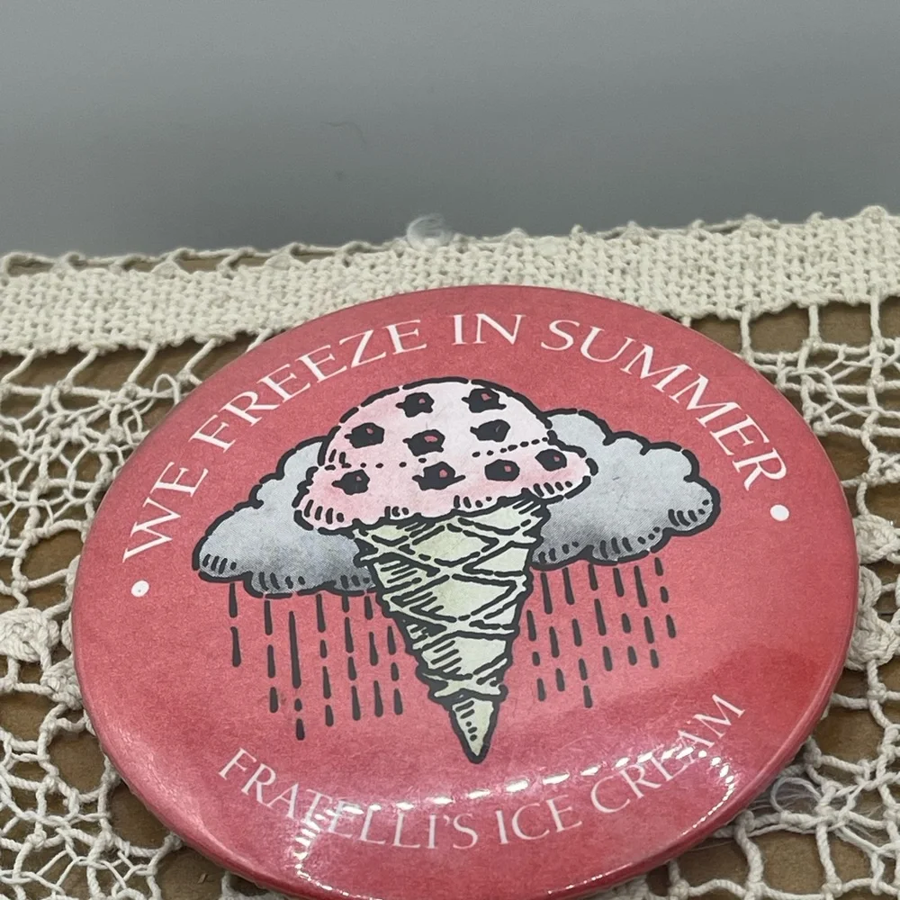 Fratelli's Ice Cream‎ Pink Button